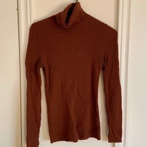 UNIQLO Brown/Reddish Turtleneck (100% Wool, XS)